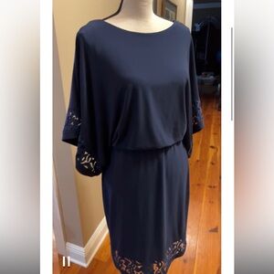 Jessica Howard Desk To Dinner Lace Dress in Navy, Size 8